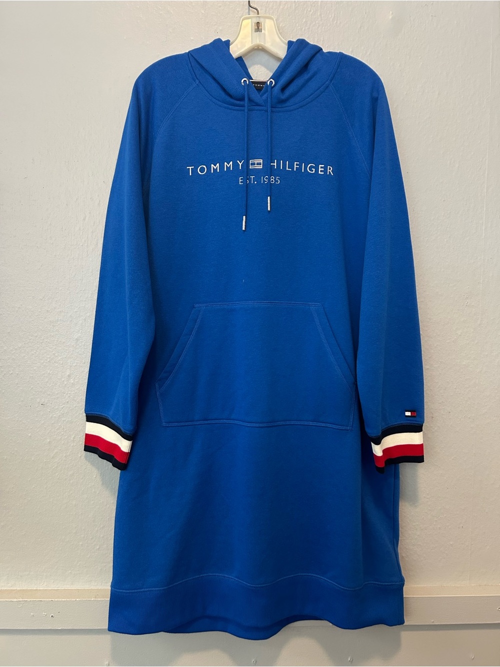 Tommy Hilfiger Bright Blue Logo Sweatshirt Dress